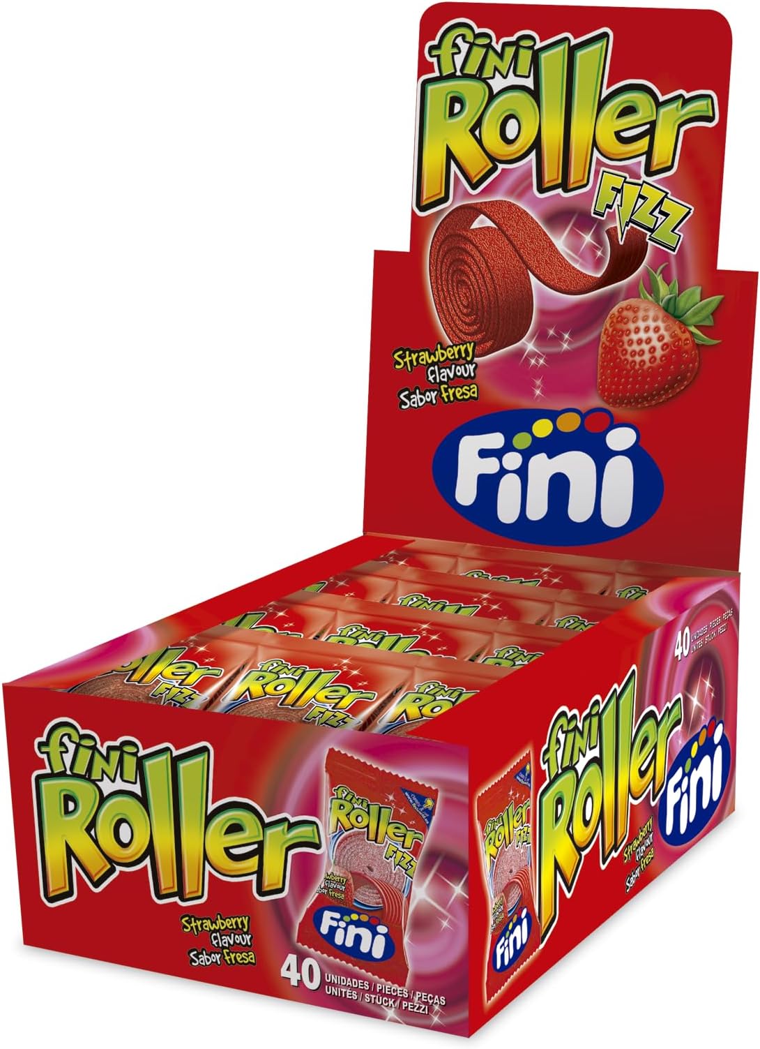 Strawberry Rollers Extra Sour Candy (40 count)