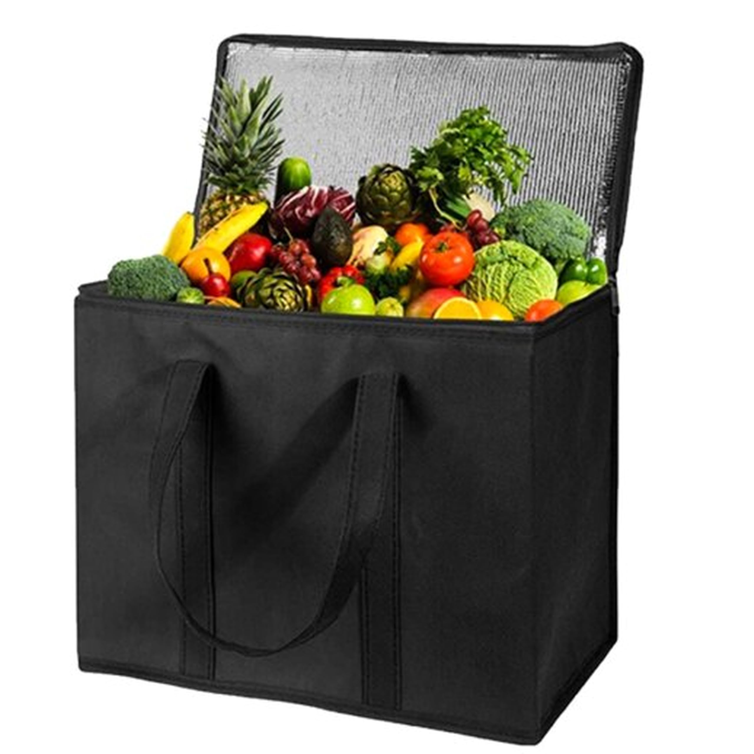 Adalex Global 22X30x40cm 26L Black 26L Cool Bag Cooler Bag And Cooler Box, Insulated Food Delivery For Uber Eats, Thermal For Hot And Frozen Food, Picnic And Grocery Delivery, Freezer Shopping (, Xl)