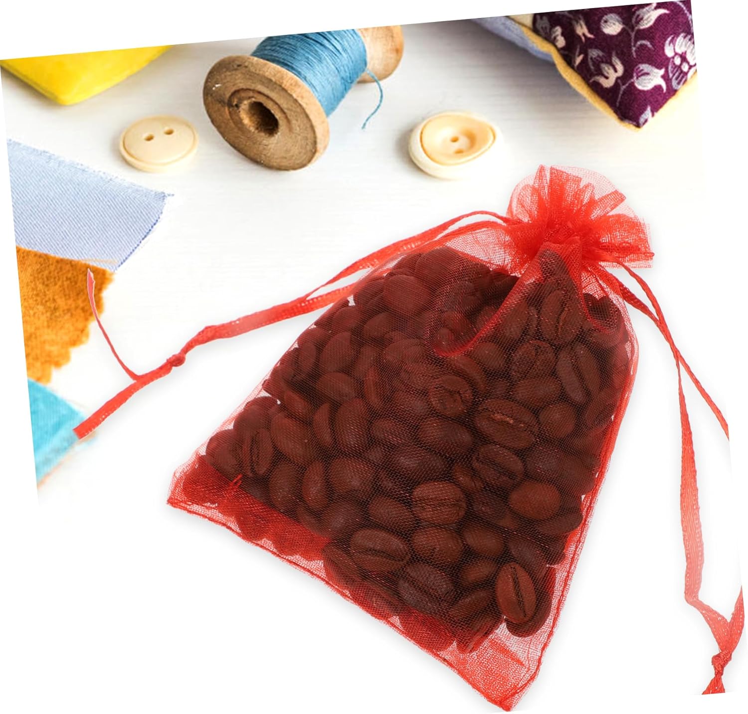 FRCOLOR 400pcs Organza Drawstring Bags Mesh Pouches for Candies Jewelry and Wrapping Lightweight and Convenient Festival Favor Bags