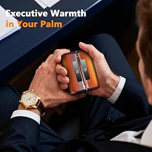 BEYYON Hand Warmers Rechargeable - Magnetic Electric Hand Warmer 2 Pack, 4 Levels Heat Up to 131 with LED Display, Portable Reusable Pocket Heater for Raynauds, Golf, Camping, Men, Women