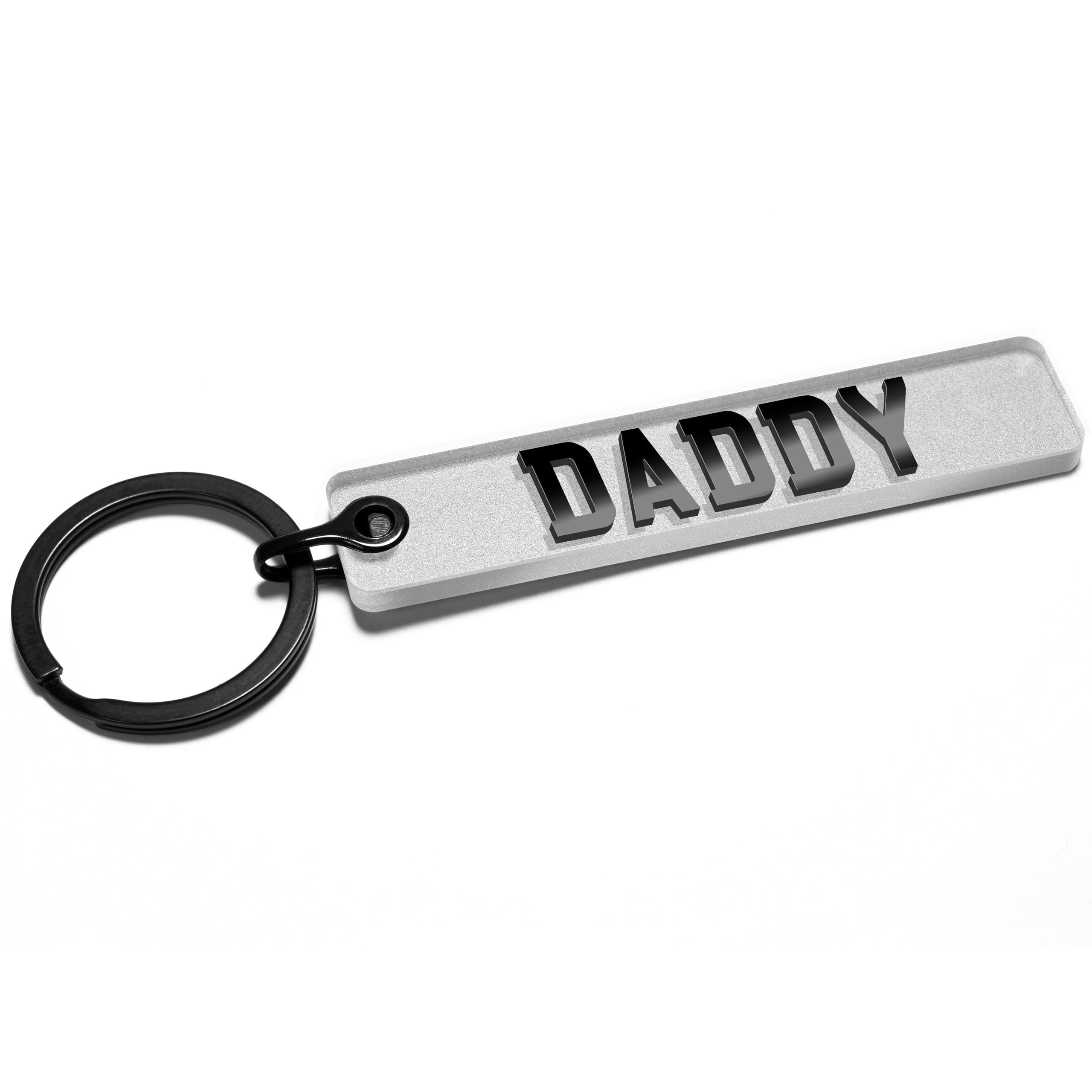 Pixly® Daddy Licence Plate Keychain, Mini UK Number Plate Keyring, Name Key Chain, Car Registration Key Ring, Gift Reg Fob, for Him, Father's Day, Father