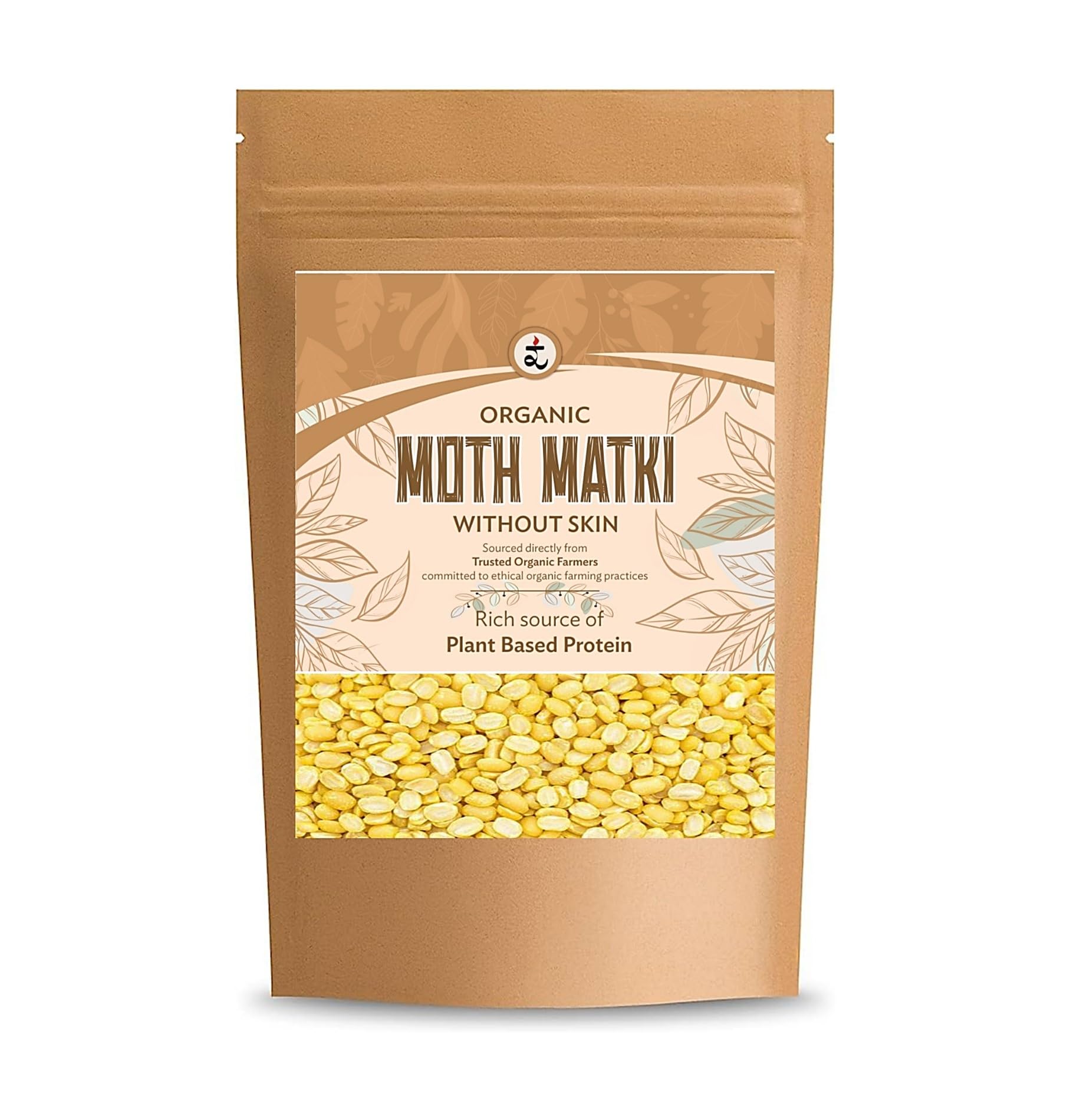 Rootz Organics Moth Dal (Mogar) - Moth Matki Without Skin - Rich Source of Vitamin and Fiber - 500