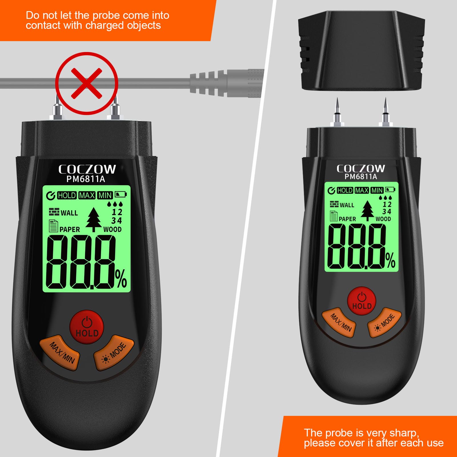 Wood Moisture Meter - Detect Water Leaks & Prevent Damage -6