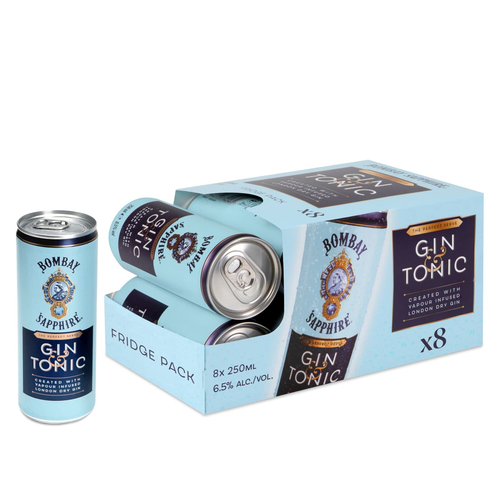 Buy Bombay Sapphire Premium Gin & Tonic Fridge Pack, ReadyToDrink Pre