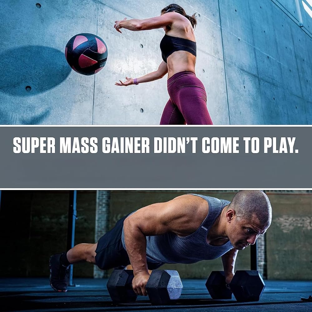 Dymatize Super Mass Gainer Protein Powder, Gourmet Vanilla, 52g Protein, 1g Creatine, 1280 Calories, 10.7g BCAAs, 245g Carbs, Contains Whey Protein, Isolate, and Casein (16 Servings)