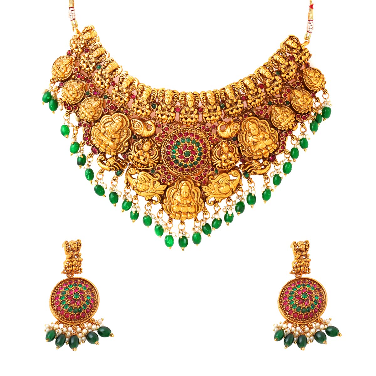 Yellow Chimes Jewellery Set for Women and Girls Temple Jewellery Set for Women | Gold Plated Traditional Choker Necklace Set | Birthday Gift for girls and women Anniversary Gift for Wife (B0BMLVW5MN) Amazon Price History, Amazon Price Tracker