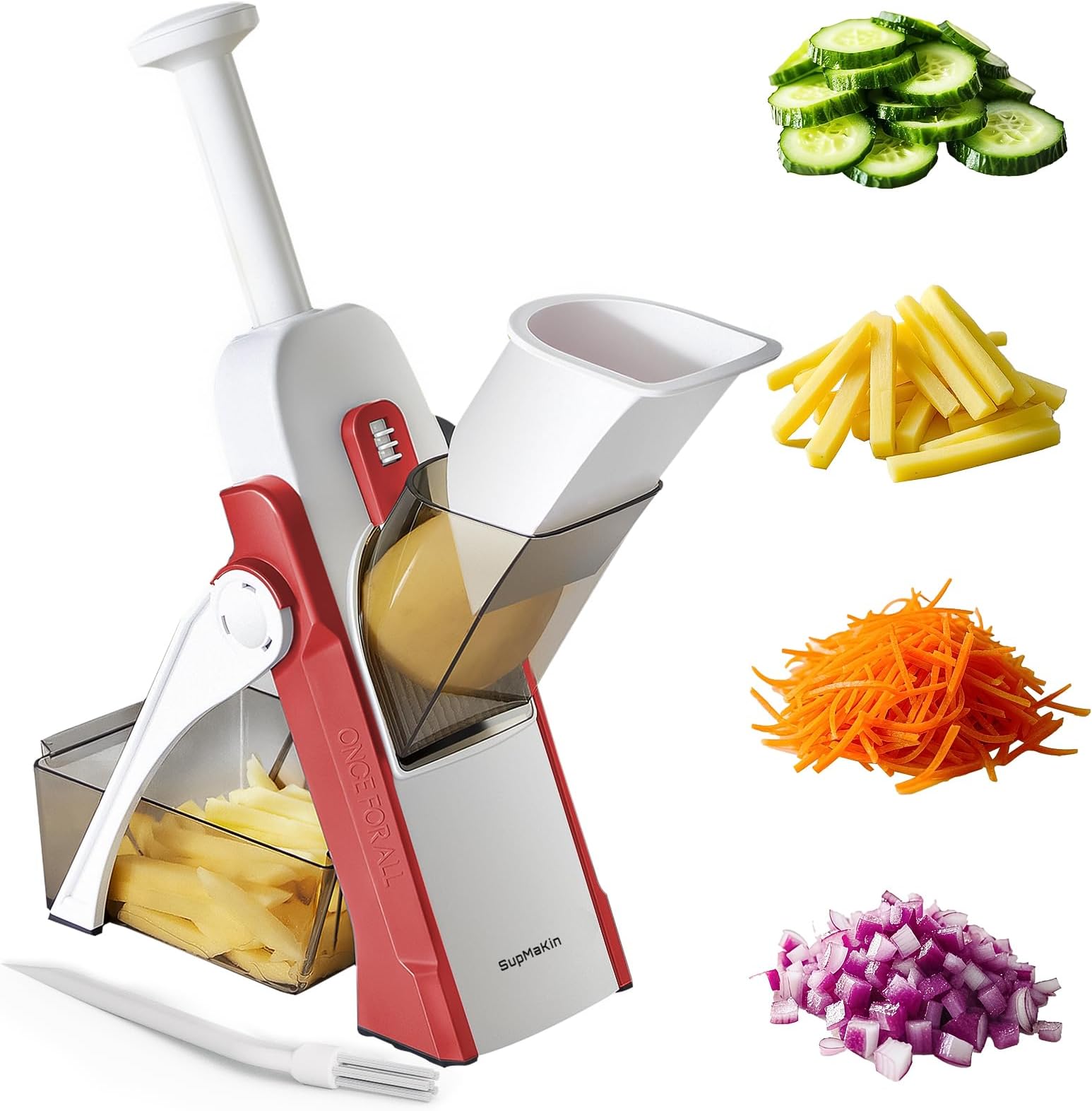 Safe Mandoline Slicer for Kitchen, Vegetable Food Potato Chip Slicer Maual Adjustable Thickness, Chopping Artifact Fast Veggie Salad Chopper Cook Meal Prep