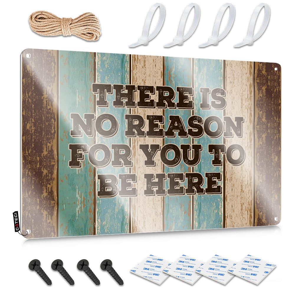 MGHTLCCME Garage Signs For Men Vintage There Is No Reason For You To Be Here Tin Sign Wall Signs Funny Warning Signs(30X40CM)