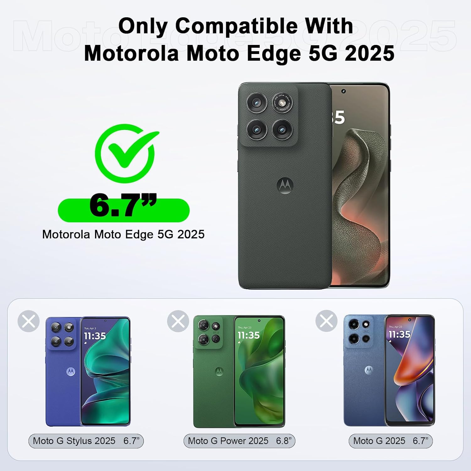 LeYi for Motorola-Edge-2025 Casee: Moto Edge 2025 Case Heavy Duty 3 in 1 Rugged Cover, Military Grade Shockproof Cell Phone Android Funda para Motorola Edge 2025, Teal Blue - Image 2