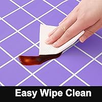 Vista 4 de Mantel rectangular, manteles de plástico elásticos ajustables con parte trasera de franela para mesas de 4 pies, manteles de vinilo impermeables