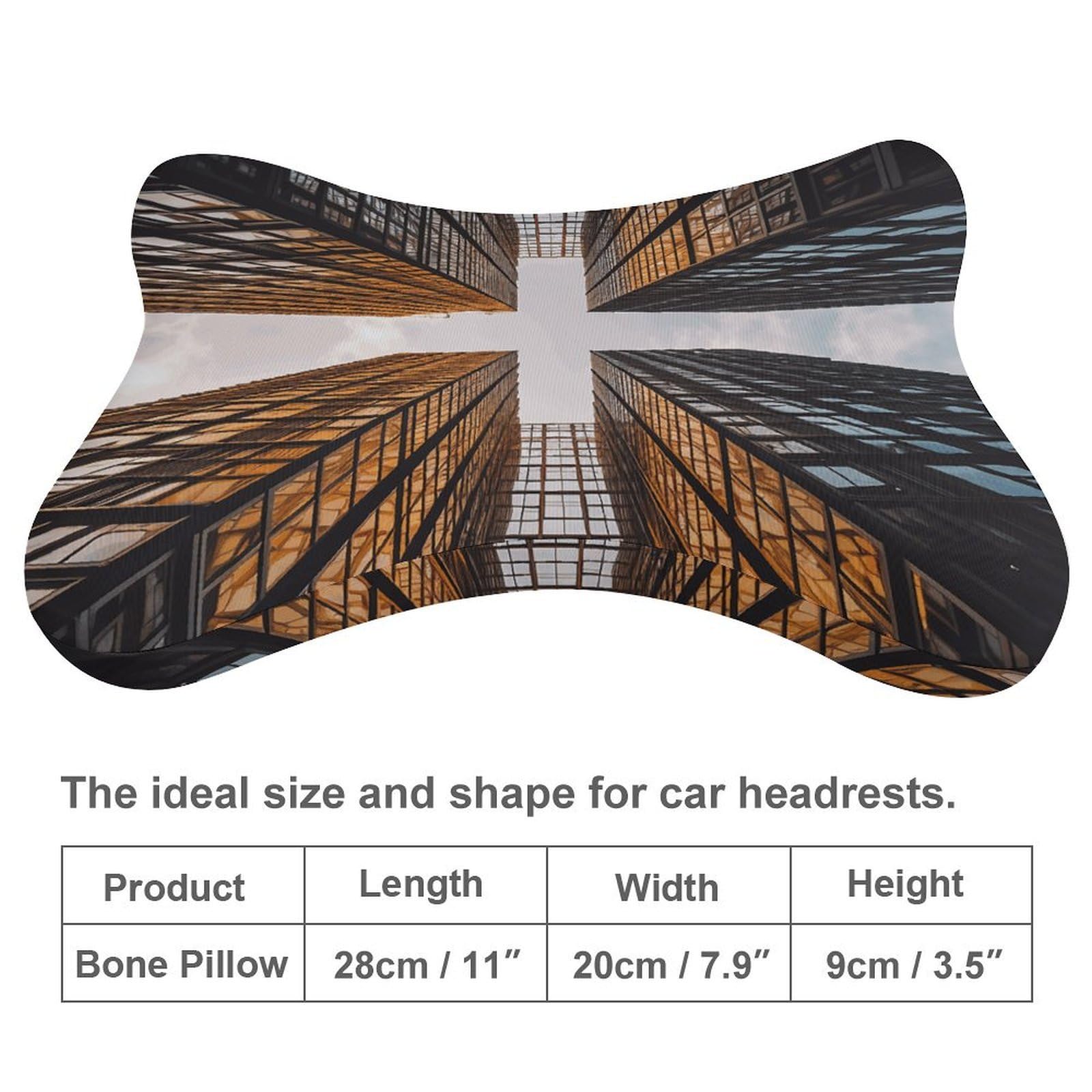 Almohada de rascacielos mirando hacia arriba en el cielo, núcleo de almohada de espuma viscoelástica, cojín, proporciona apoyo para el cuello, almohadas de coche para viajes y oficinas en