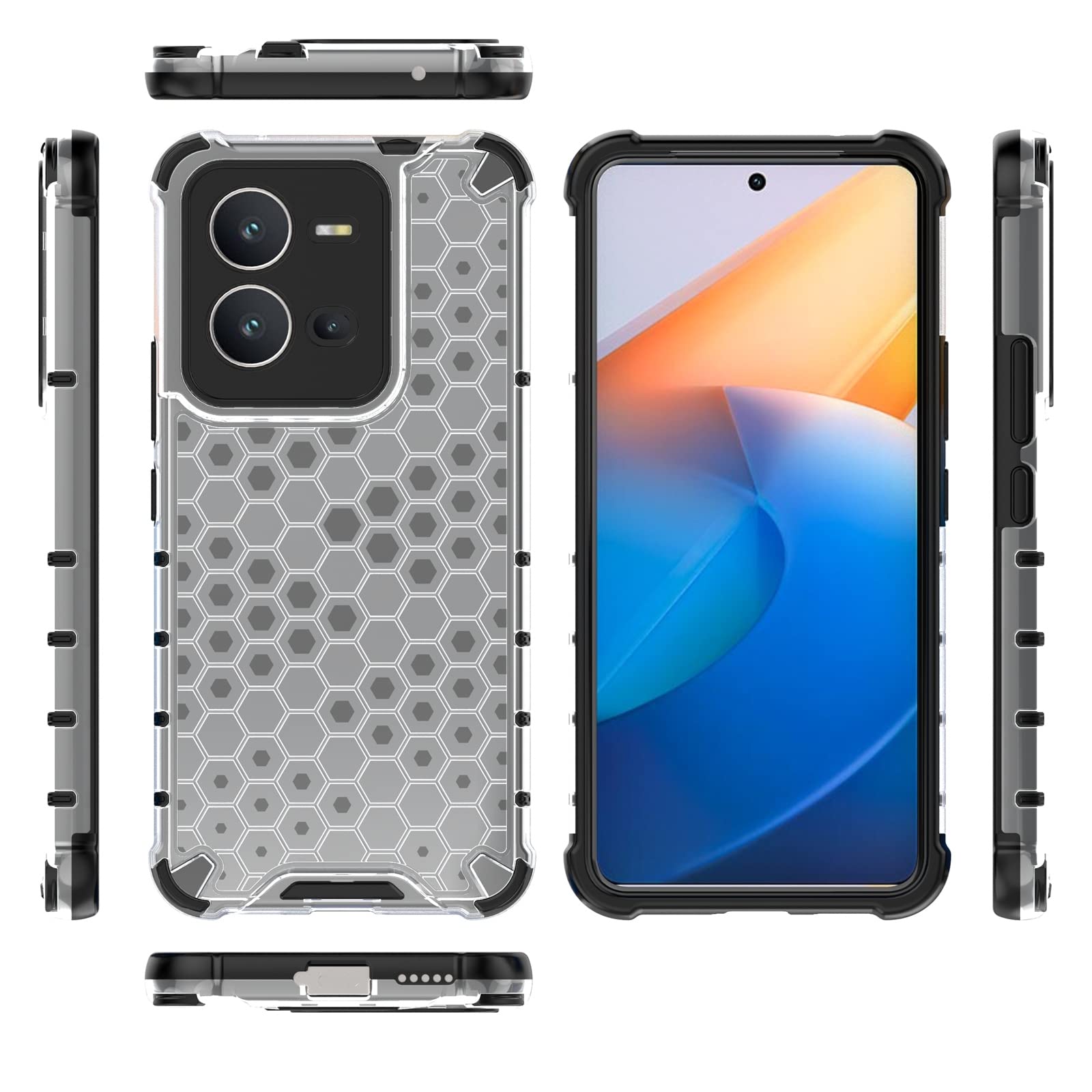 Newlike TPU Honey Comb Armor Shock Proof Back Cover for for Vivo V25 5G (Transparent) (B0C1VRLB5X) Amazon Price History, Amazon Price Tracker