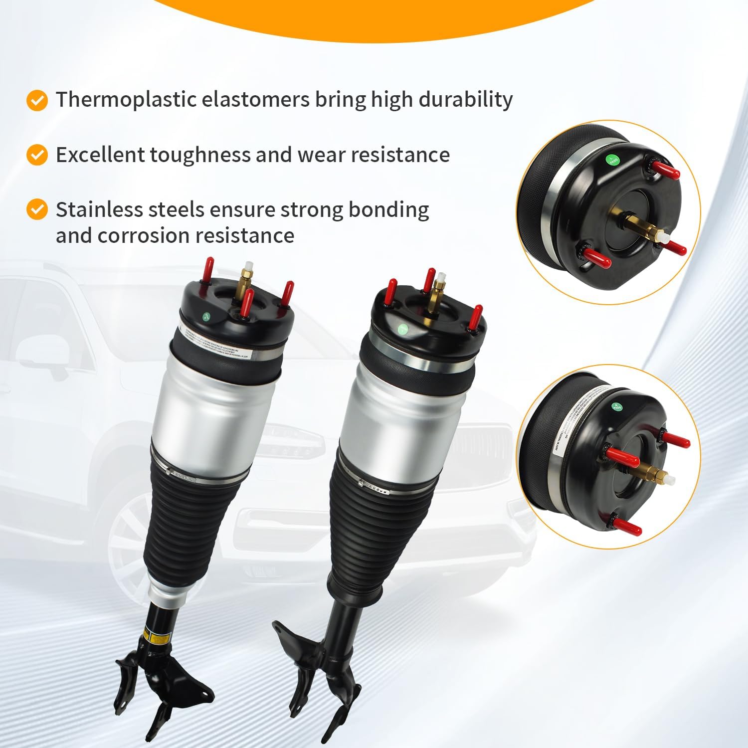 Front Left and Right Air Suspension Strut Shock Absorber Compatible with Jeep Grand Cherokee 2016-2021, 68253204AA 68253204AB, 2PCS