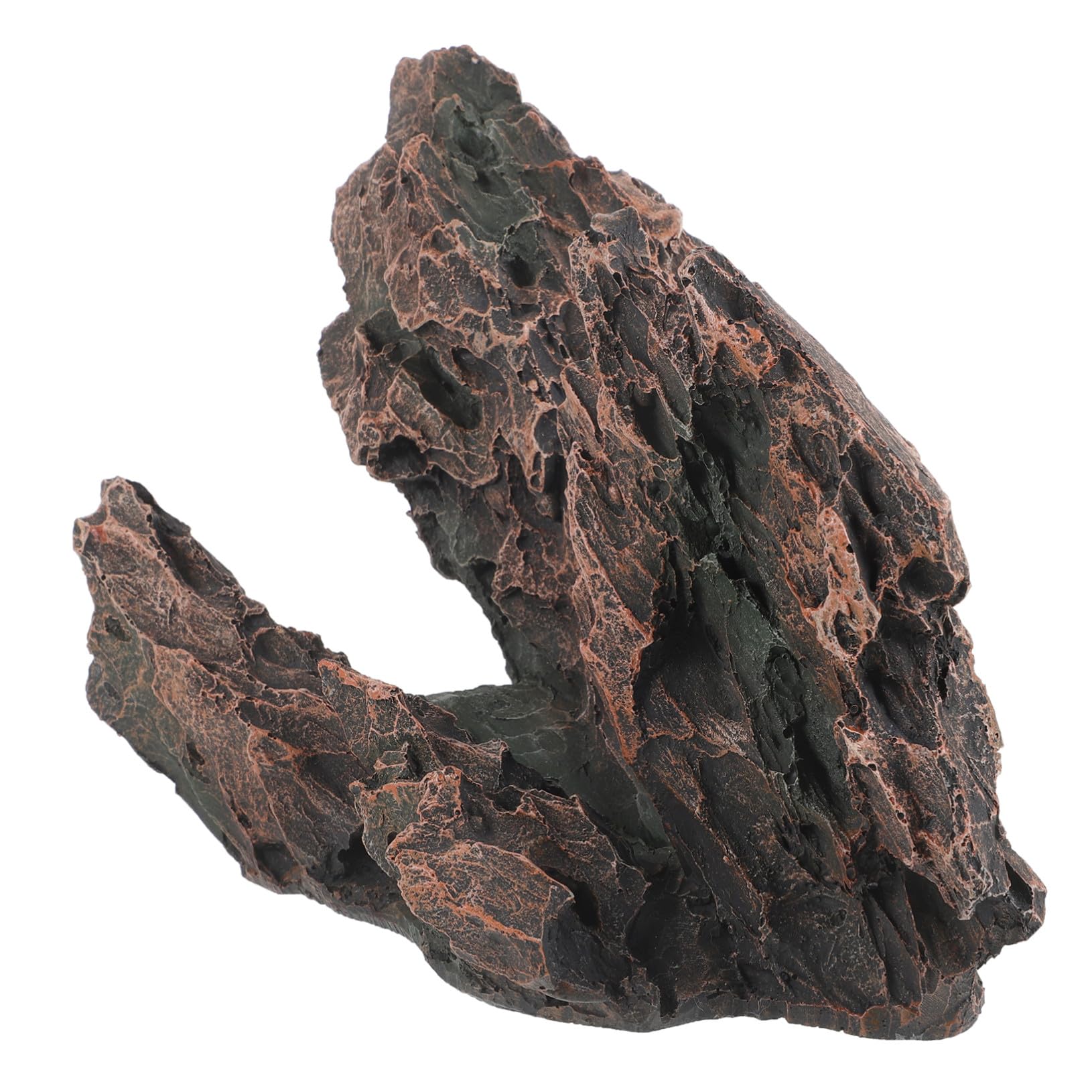 Milisten Simulación De Piedra De Pino para Decoración De Acuarios Modelo De Rocalla para Peceras Decoración Paisajística para Acuarios De Interior Escondite De Peces De Resina