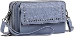FALAN MULE Crossbody Bags for Women Leather Shoulder Bag and Cell Phone Wallet Purse Adjustable Strap with Card Slots