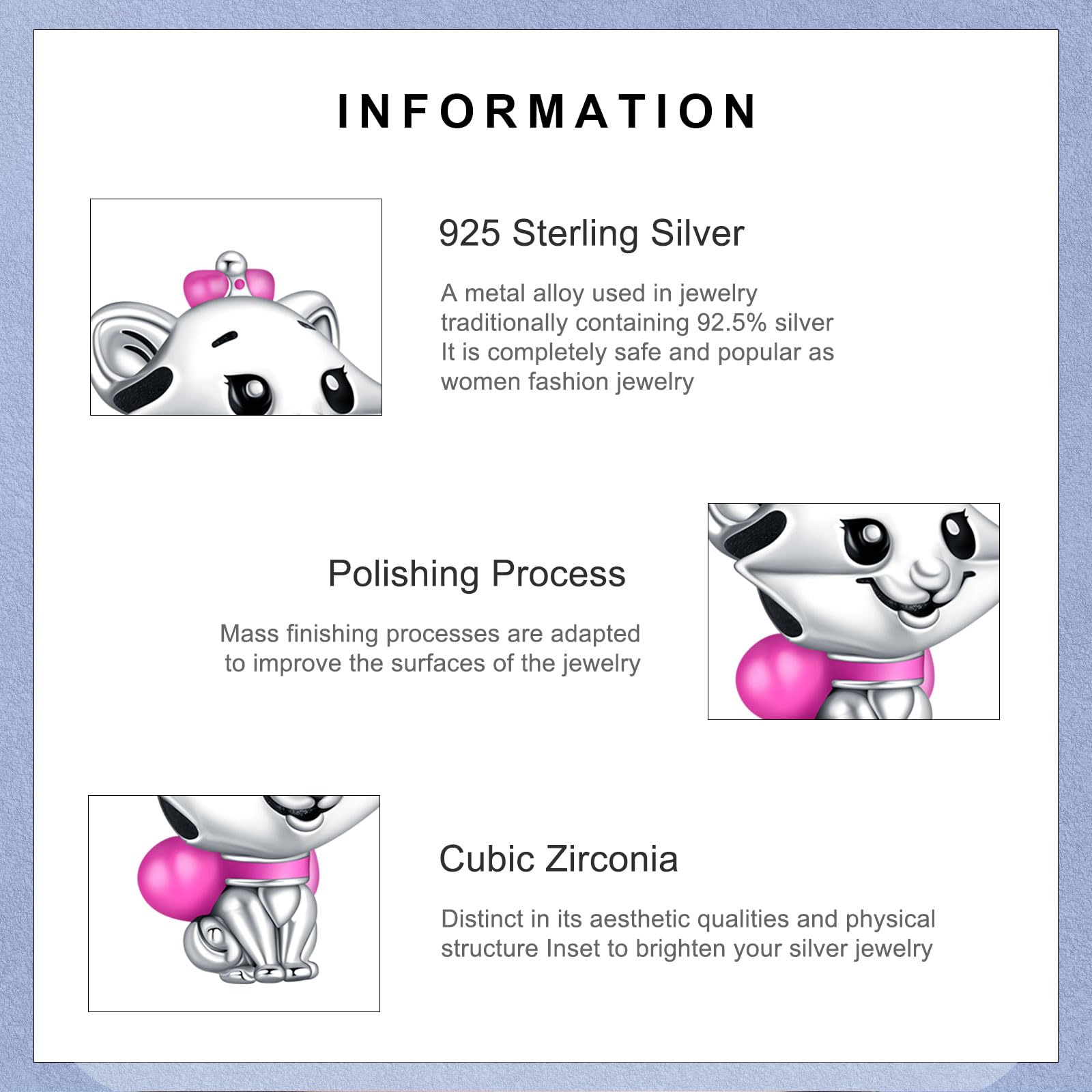 RMMY Charm 925 Sterling Silver Heart Mom Lucky Mouse Movie Pendant Dangle Beads for European Necklaces and Bracelets Valentine's Day Mother's Day Gifts con Gioielli di Zirconia