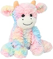 Vista 9 de Hopearl Adorable Vaca de Peluche Juguetes Coloridos, Ganado Lechero Suave de Felpa, Juguetes de Animales de Peluche Lindos, Regalos de Cumpleaños