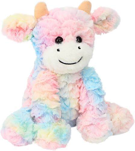 Miniatura 9 de Hopearl Adorable Vaca de Peluche Juguetes Coloridos, Ganado Lechero Suave de Felpa, Juguetes de Animales de Peluche Lindos, Regalos de Cumpleaños