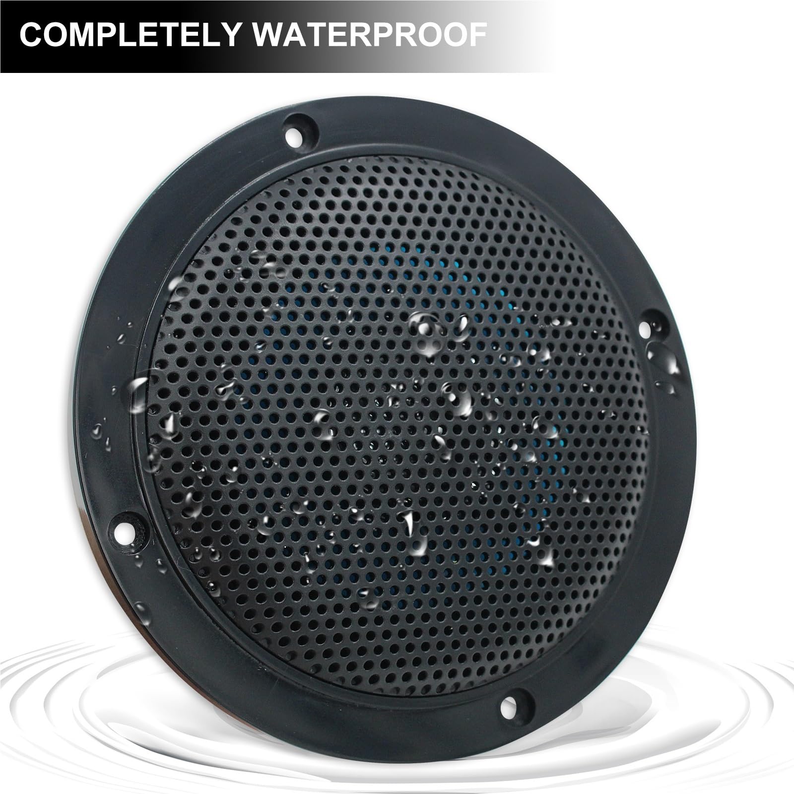 Tweeter per Auto Altoparlanti Impermeabili a 2 Vie da 4 Pollici e 160 W per Barche, per Bagno, Camper, Spa, Musica Resistente ai Raggi UV con Montaggio a Filo Tweeter Auto