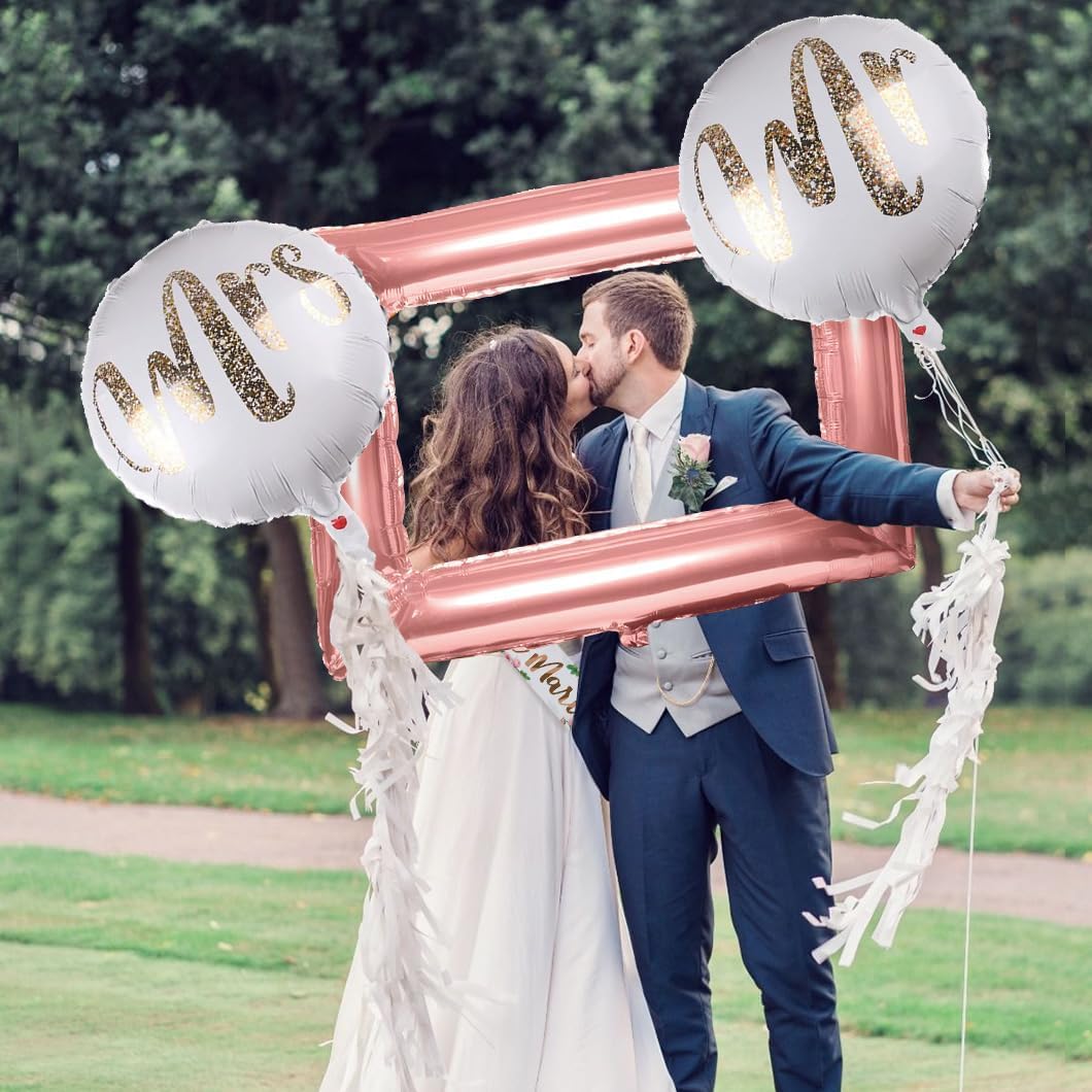 Palloncini Addio Nubilato Sposa - 30 Pezzi Con Frasi Divertenti, Nastro, Coriandoli, Per Feste - Foto 10