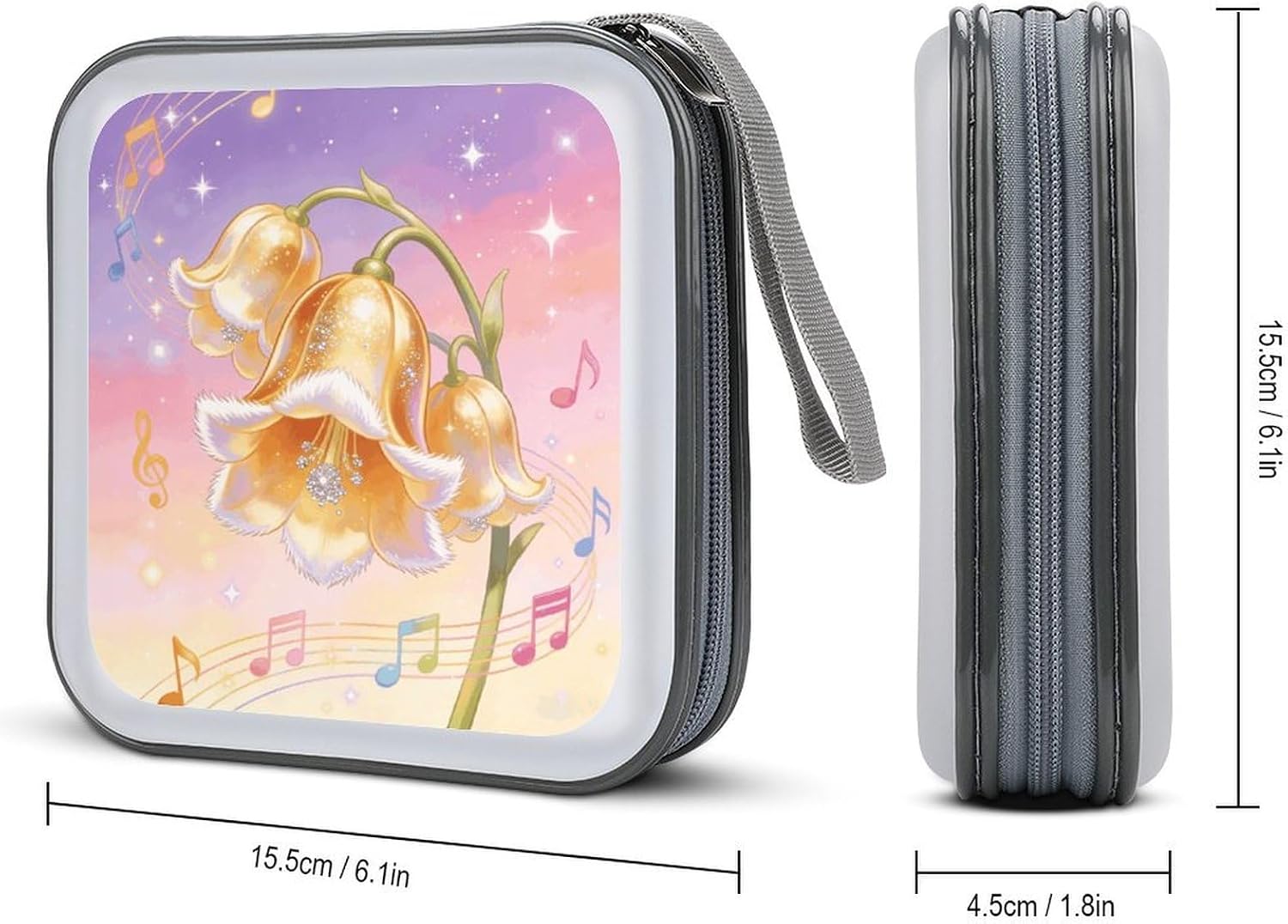 40 Capacity Hard Plastic CD DVD Disc Case Storage Binder Wallet image 2