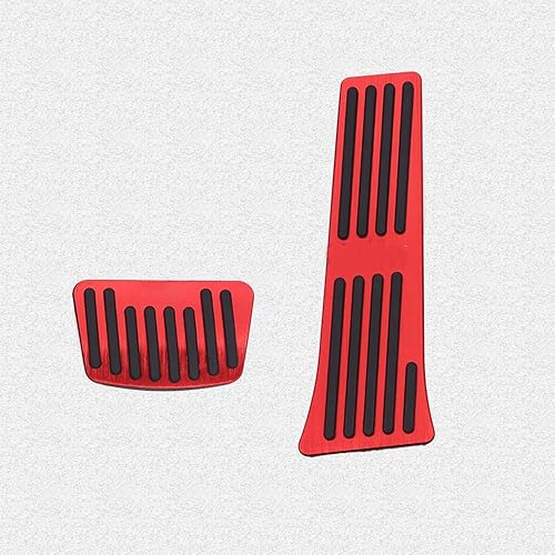 Fundas de pedal de acelerador de gas de aleación de aluminio, accesorios interiores antideslizantes sin perforación, kit de pastillas de pedal de