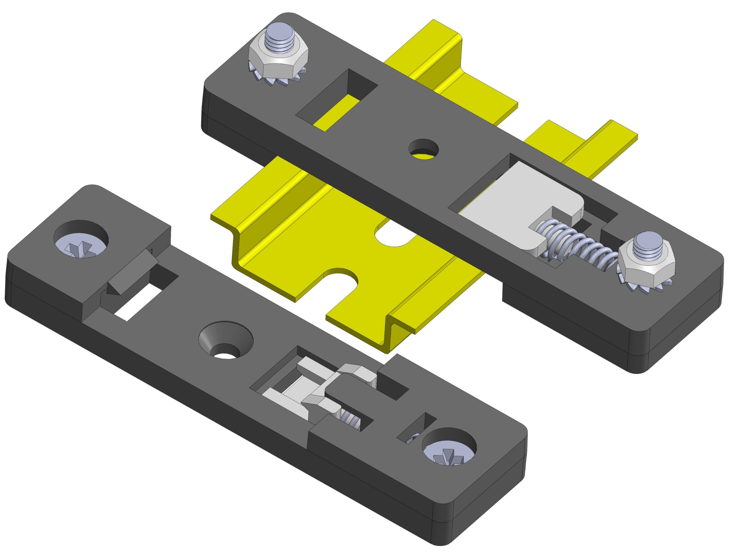 GAURANG 10Pcs DIN Rail Mounting Brackets 35mm Width, Universal Mounting Supports Nylon Industrial Electrical Clamps for Circuit Breakers Switches Solid State Relays, Black