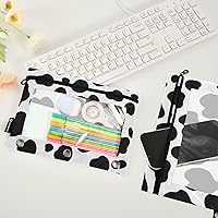 Vista 9 de Binder Pouch Purple Gold Shine Marble File Folder Sturdy Pencil Pouch for 3 Ring Binder Clear Window Office Desk Supplies Case Memento Holder with