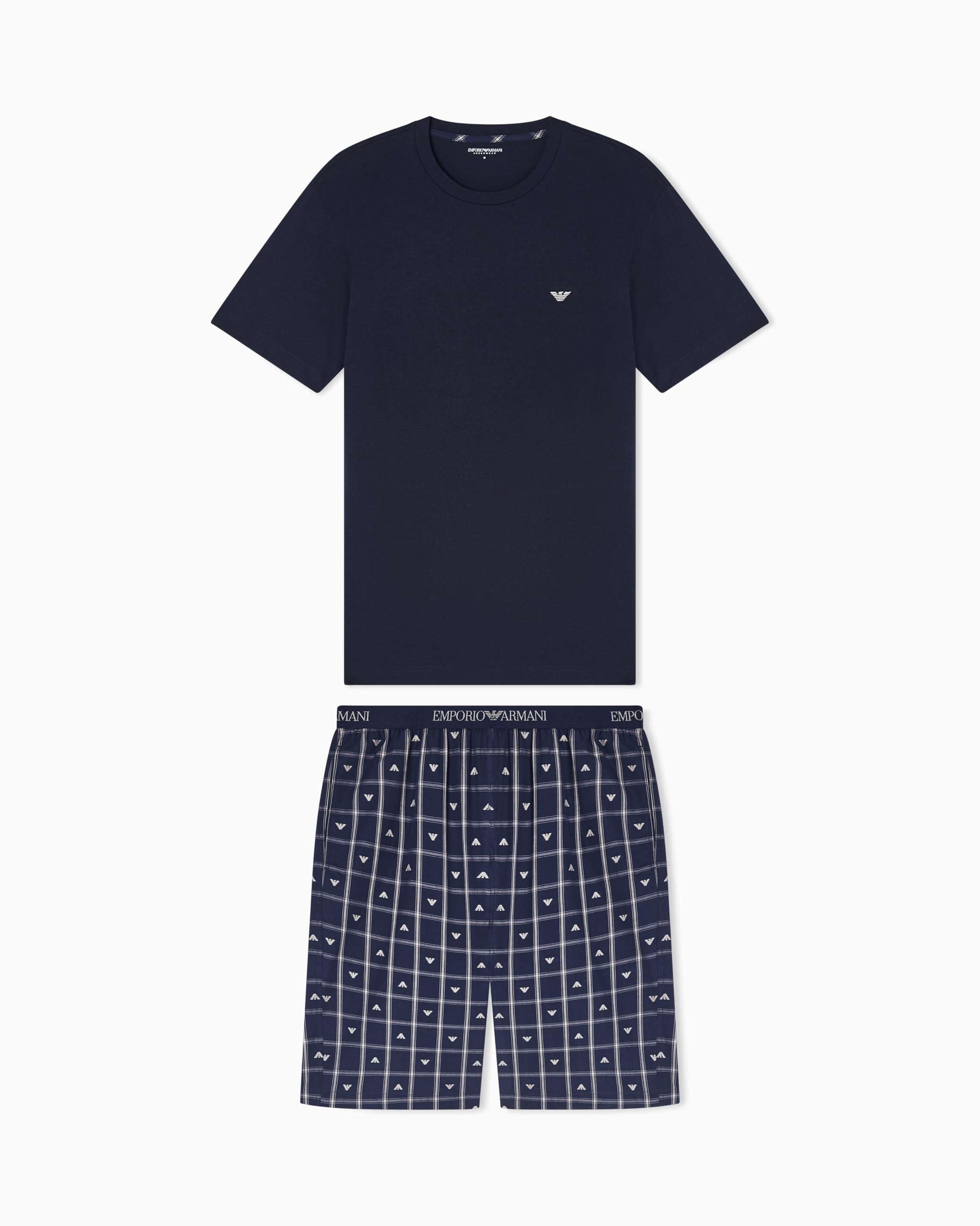 Emporio Armani Herren Ar.bl/Ch Eag Ar.bl-N T-Shirt+Shorts Pyjama Pyjamaset, L