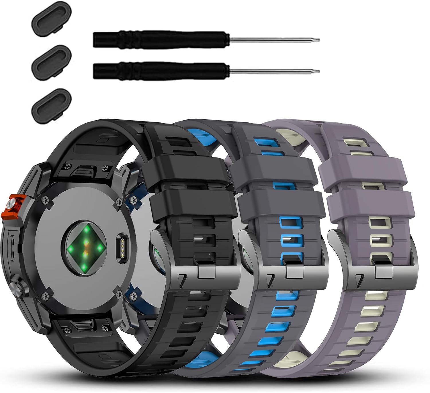 ZPJPPLX 20mm Quick fit band Compatible with Garmin Fenix 8 AMOLED-43MM/7S 6S Pro/7S/6S 5S/5S Plus Watch Band,Soft Silicone Straps for Approach S70 42mm/Descent Mk3 3i 43mm/Mk2S/epix Pro 42MM