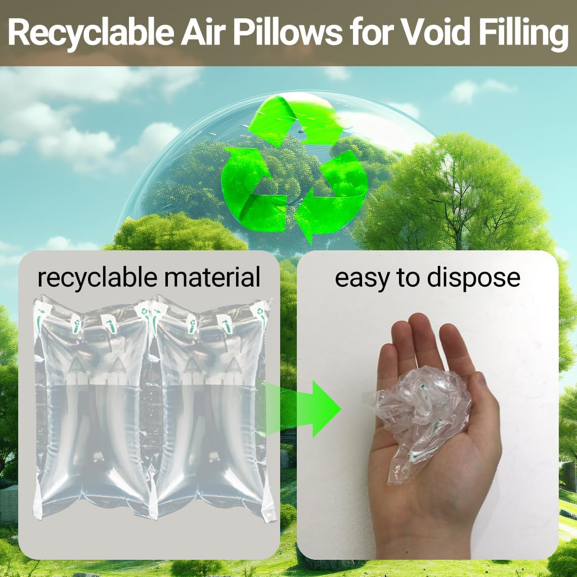 Large Wide Bubble Cushion Wrap for Packing 11.8 Inch x 262 Feet Packing Air Pillows for Shipping 600 Count Inflatable Air Pockets