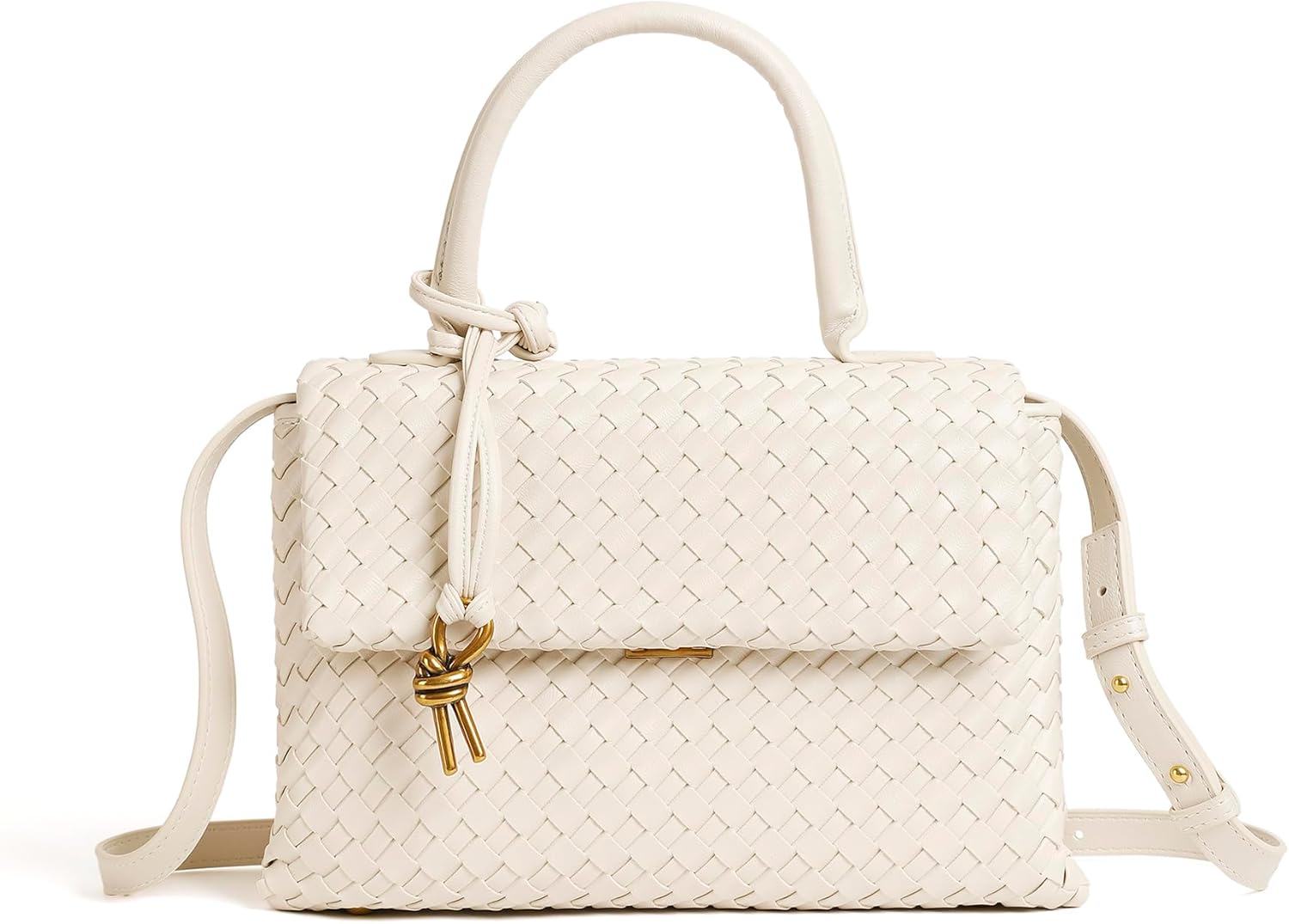 Woven Crossbody Bag for Women, Top Handle Satchel Purse Shoulder Handbag, Woven Handbag