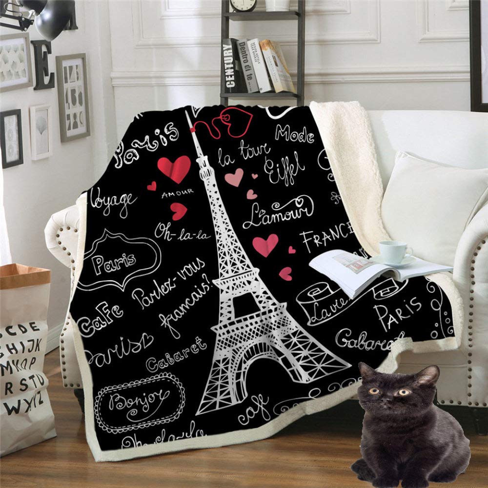 Couverture cadeaux pour adultes et amis plaid original peluche Sherpa 150x200 cm imprimé