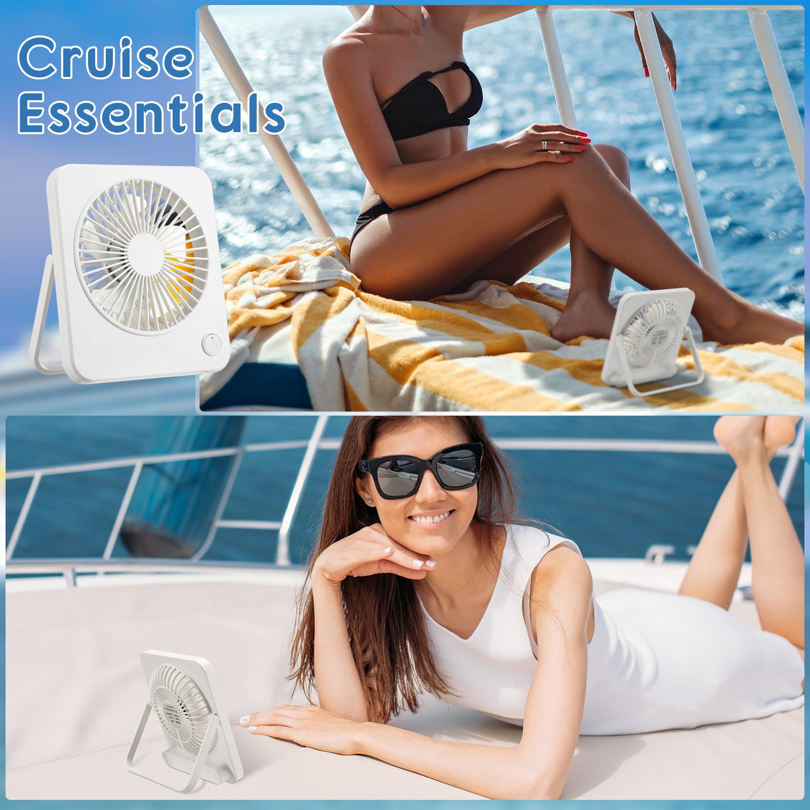 BYCRUISE『FAN STORAGE』 Amazon.com: VIHOSE Cruise Ship Approved Travel Fan 180 degrees