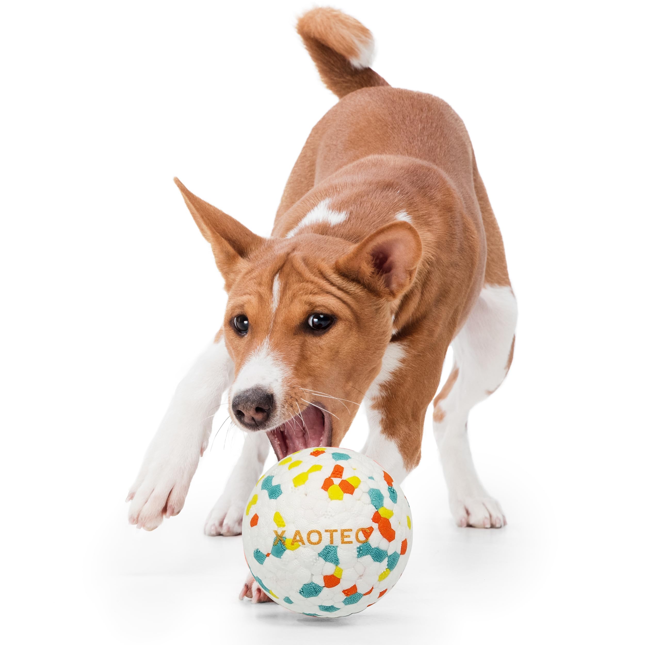 Indestructible Dog Balls for Aggressive Chewers 2 5 Tough Tennis Ball for Small Medium Dogs Durable Puppy Teething
