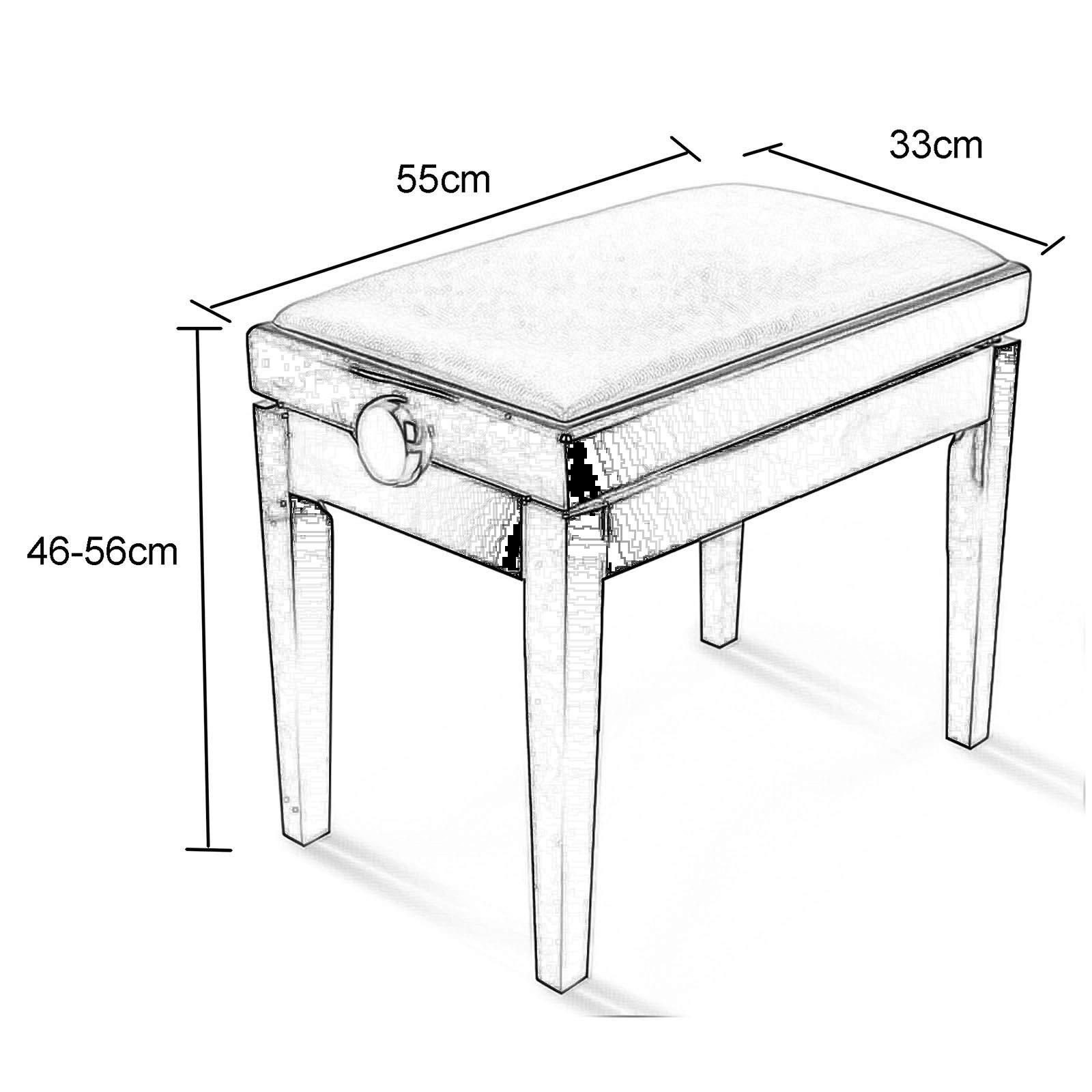 Stołek Do Fortepianu Stołek Do Fortepianu Dla Dzieci Regulowany Stół Do Klawiatury Pojedynczy Stół Do Klawiatury Wodoodporna Skóra Pu 46-56 Cm Piękny Krajobraz(Czarny)