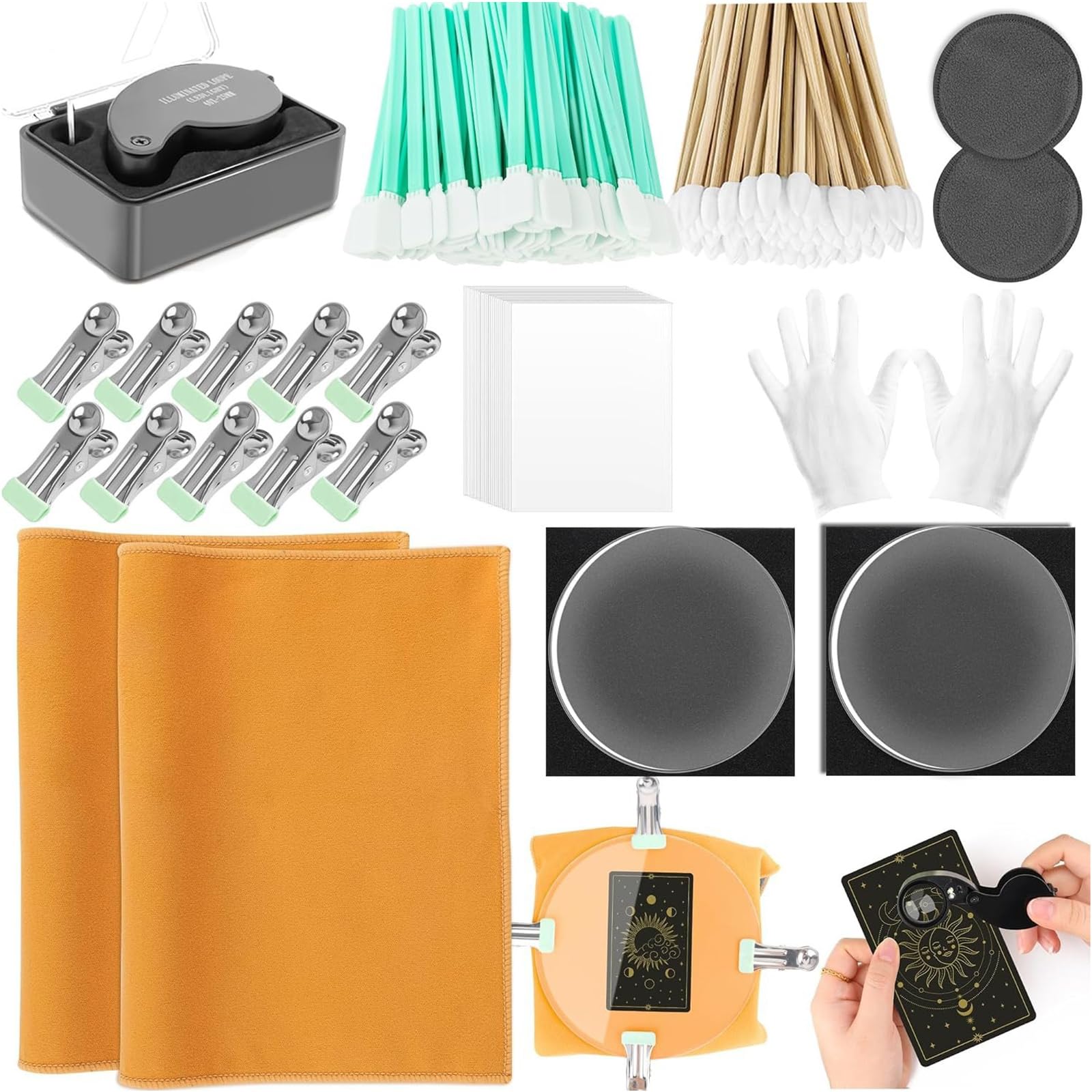 OSNIYAW Trading Card Maintenance Set for Straightening and Protecting Valuable Collections Abs Card Storage