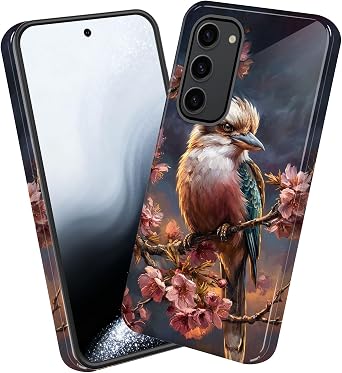 for Galaxy S23 Case,Heavy Duty Shockproof Dual-Layer Phone Case with Drop Protection, Non-Slip Protective Cover for Samsung Galaxy S23,Bird on Branch