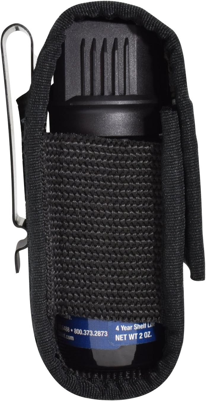 Metal Belt Clip Pepper Spray Holster - Tactical Pouch for 1.5-2 oz. Canisters, Law Enforcement, Police Duty Belt, Personal Safety, Hiking (Pepper Spray Not Included)
