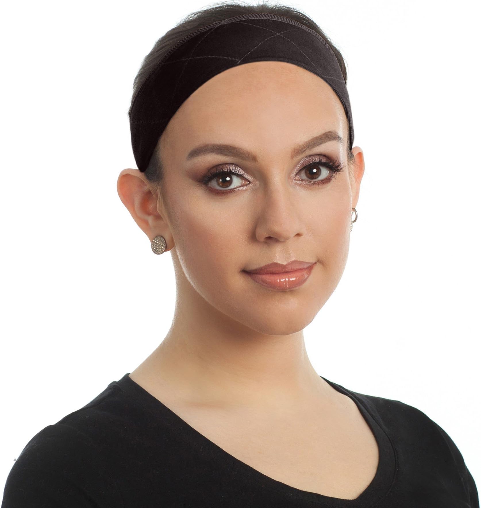 Premium Wig Grip Headband, Bundle with Free Comb - Adjustable Comfort Head Hair Band for Women - Velvet Material - Non Slip, Keeps Wig Secured - Prevents Headaches & Hair Loss (Brown)