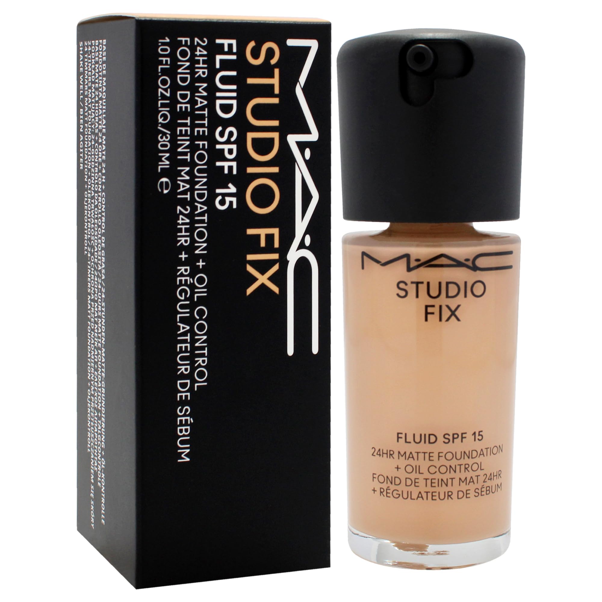 Studio Fix Fluid SPF 15 24Hr Matte Foundation Plus Oil Control - NC27 by MAC for Women - 1 oz Foundation, Cranberry, 30 g (Pack of 1) - Image 3