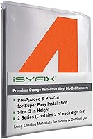 Vista 146 de iSYFIX Calcomanías de Números de Vinilo Verde Manzana – 1.5 Pulgadas Autoadhesivas (2 Juegos) – Calcomanía Premium Troquelada y Pre-espaciada