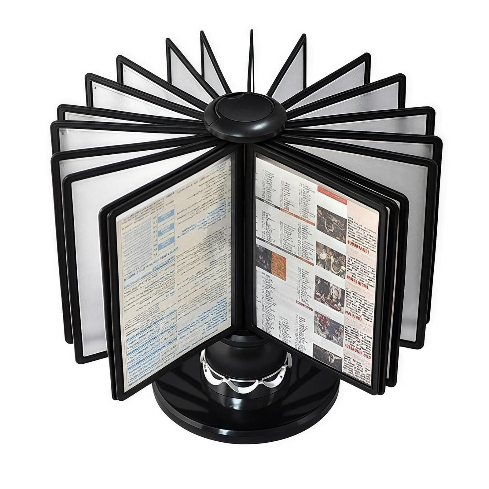 GLETSF Wall Mount Reference Display System, Hanging Wall File Organizer,Display Panel System Table, A4 Price List Holder 10 Panels, Sheet, Orange,Folders,Panels F A4 Letter