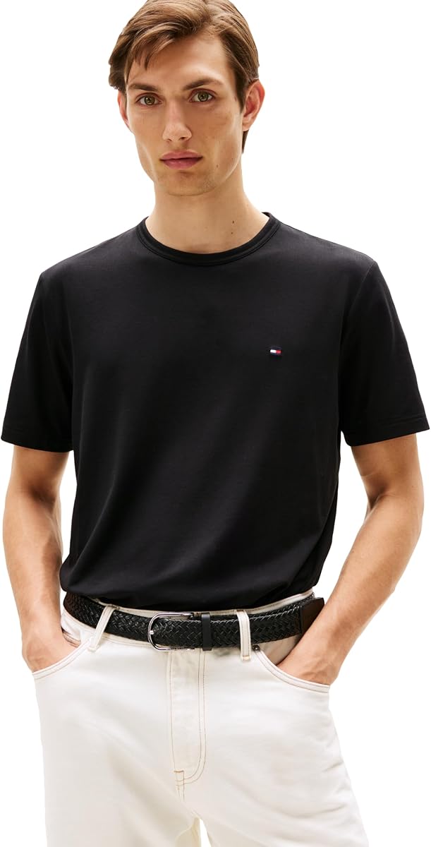 Tommy Hilfiger Camisetas de manga corta para hombre con ajuste seco y que absorbe la humedad