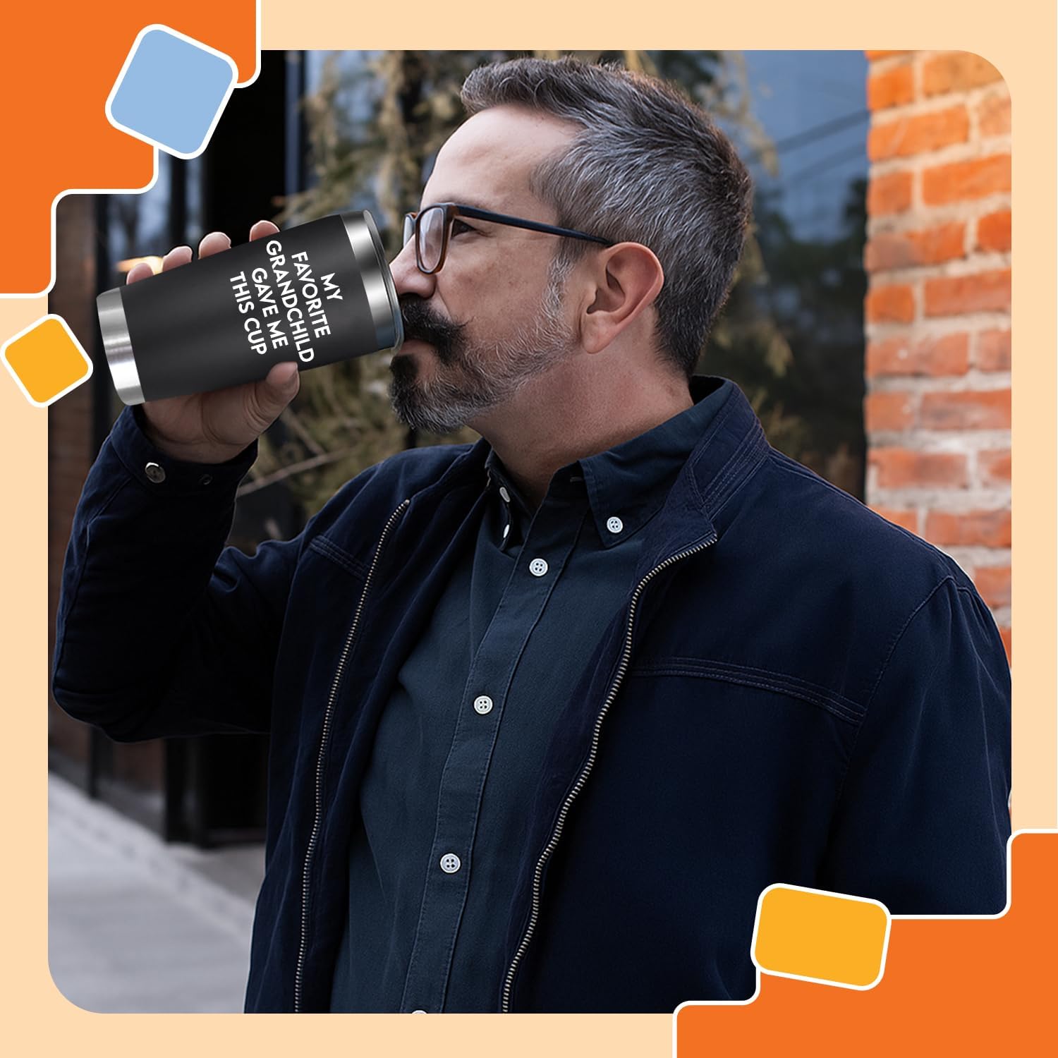 NewEleven Fathers Day Gift For Grandpa - Grandpa Gifts From Granddaughter, Grandson - Unique Birthday Present Ideas For Grandfather, New Granddad, Promoted To Granddad, Grandchildren - 20 Oz Tumbler - Image 7