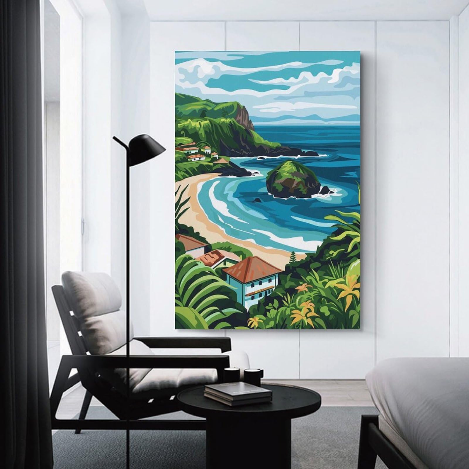 Junmoney Azores Portugal Islands Wall Art Print 08x12inch(20x30cm), for Corridors, Hallways Or Apartment Entries, Wall Decor to Refresh Empty Corners