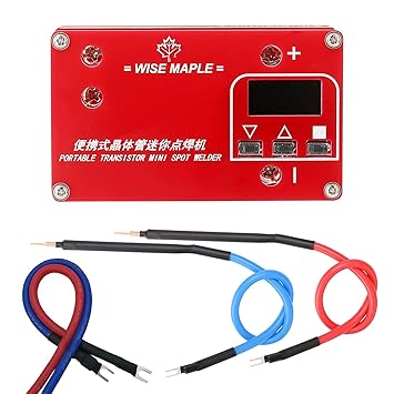 Portable Transistor Lithium Battery Spot Welding Hine 3 Working Modes Adjustable Suitable for 0.1-0.12mm Nickel Sheet-Layfoo