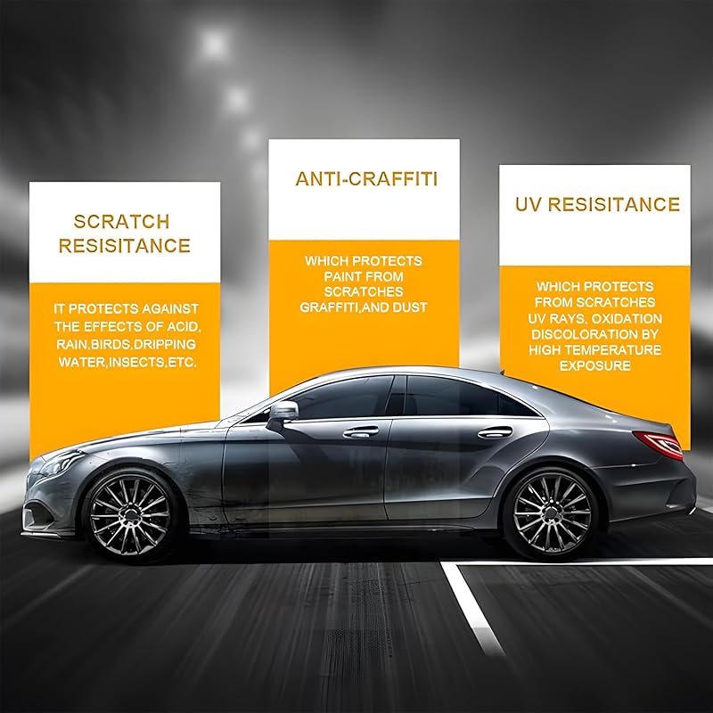 Advanced Graphene Ceramic Coating for Cars(70ML),12H Graphene Coating for Auto Car Detailing,10+ Years of Long Lasting Car Protection,Gloss Hydrophobicty Anti Scratch