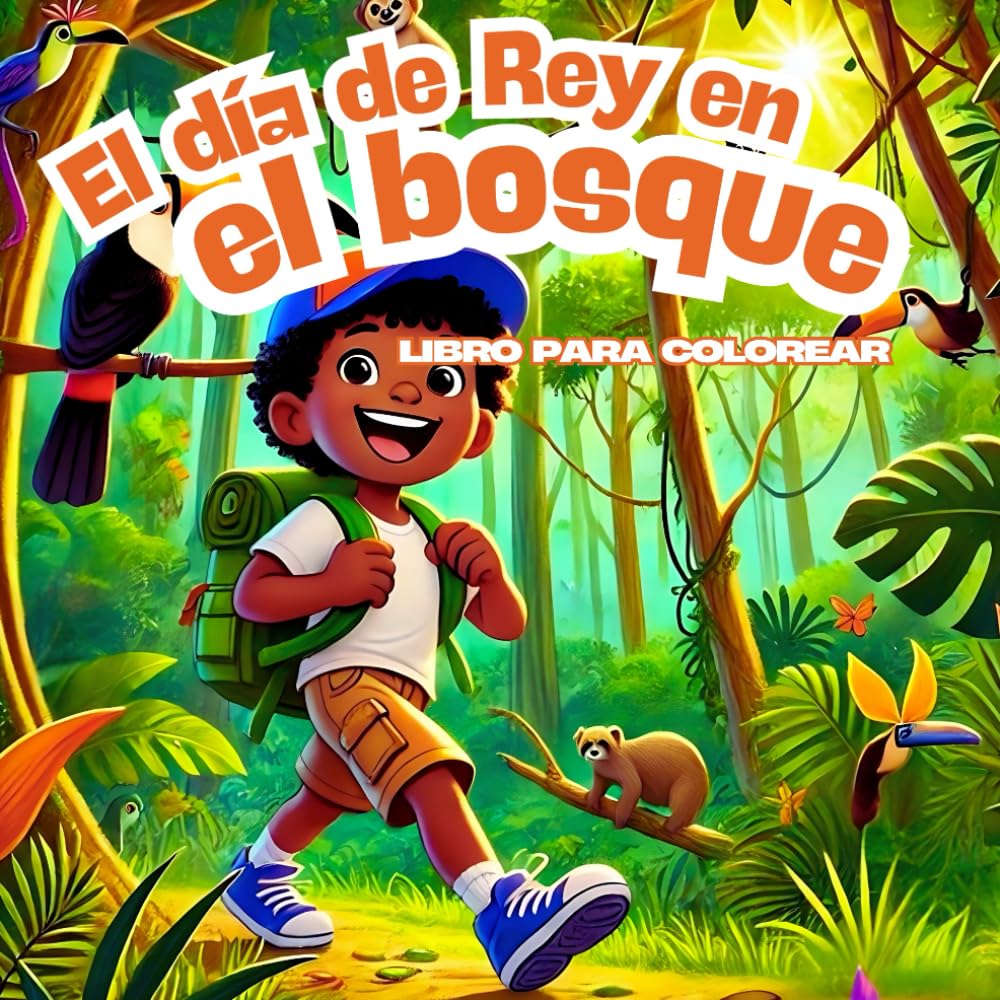 El día de Rey en el bosque: Libro para colorear