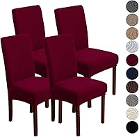 Vista 34 de Fundas para sillas de comedor, fundas para sillas de comedor, fundas elásticas para sillas Parsons, para comedor, cocina, funda protectora